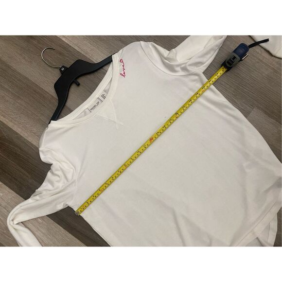 Rachel Zoe Embroidered "Love" White Pullover Sweater, Sz Medium - Picture 8 of 8